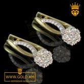 Buy 14k gold earrings for women armenian gold fashion jewelry где купить золотые серьги с драгоценными камнями недорого Серьги из золота (9)